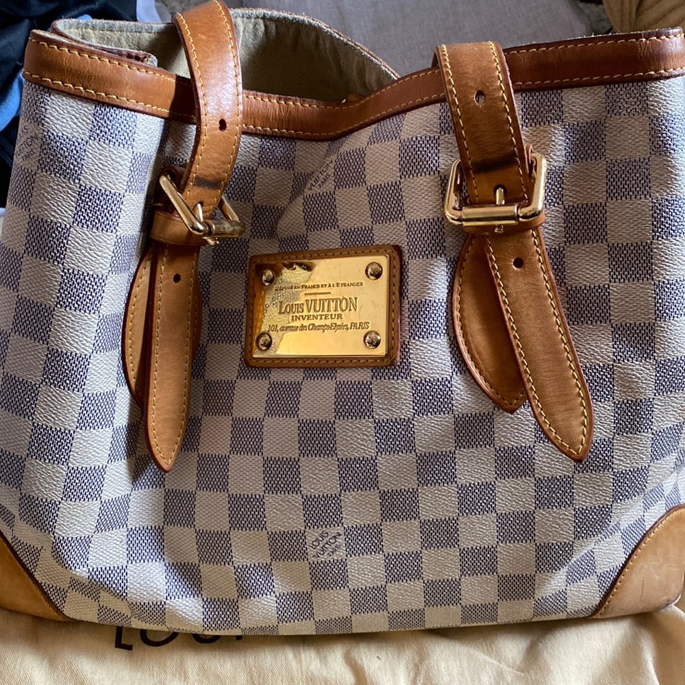 Louis Vuitton Damier Azur Hampstead Purse